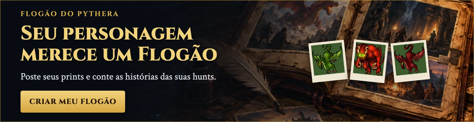 Flogão do Pythera: poste seus prints e conte as histórias das suas hunts
